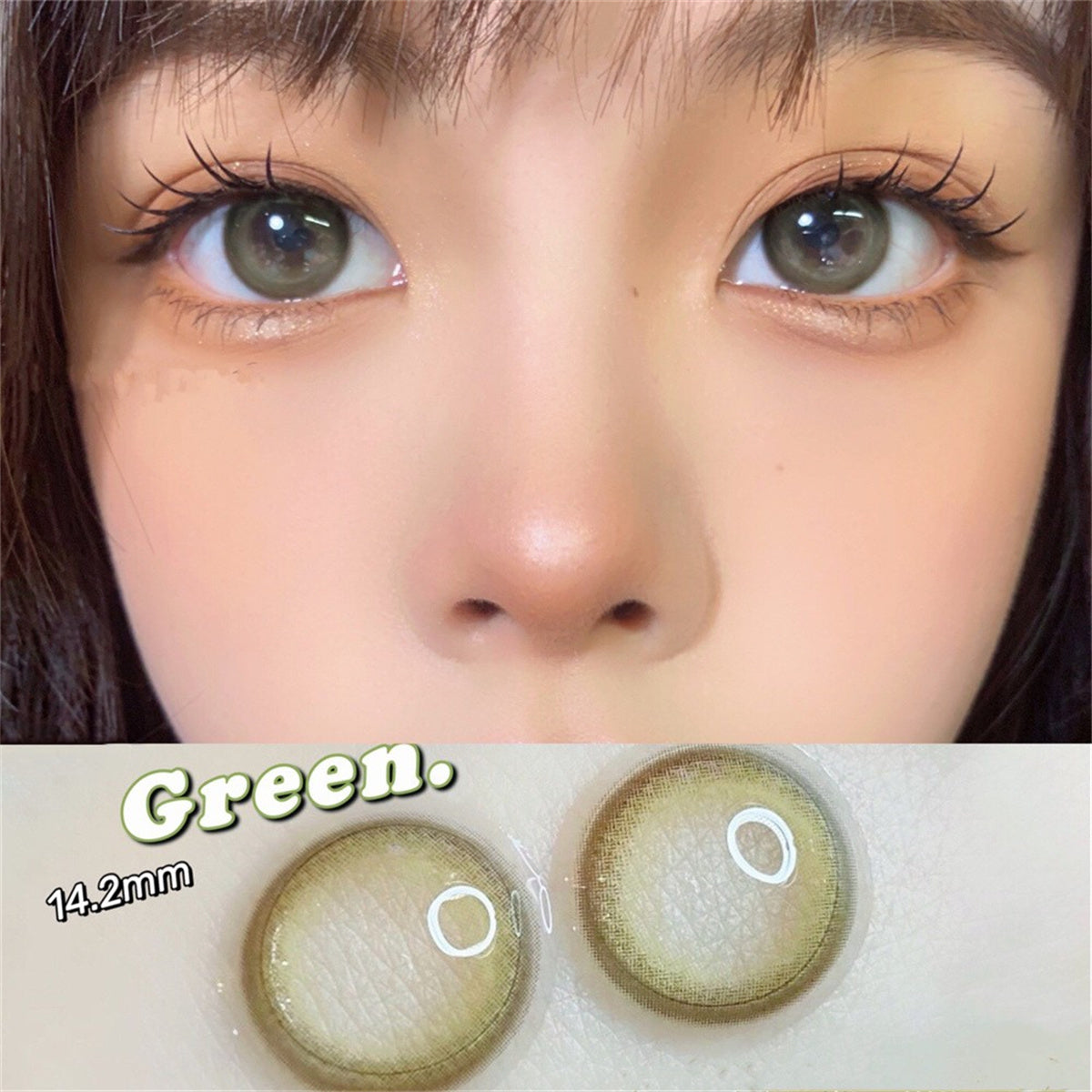 Morningcon Honeydew melon jelly Colored Contact Lenses For Eyes Half Yearly 2pcs