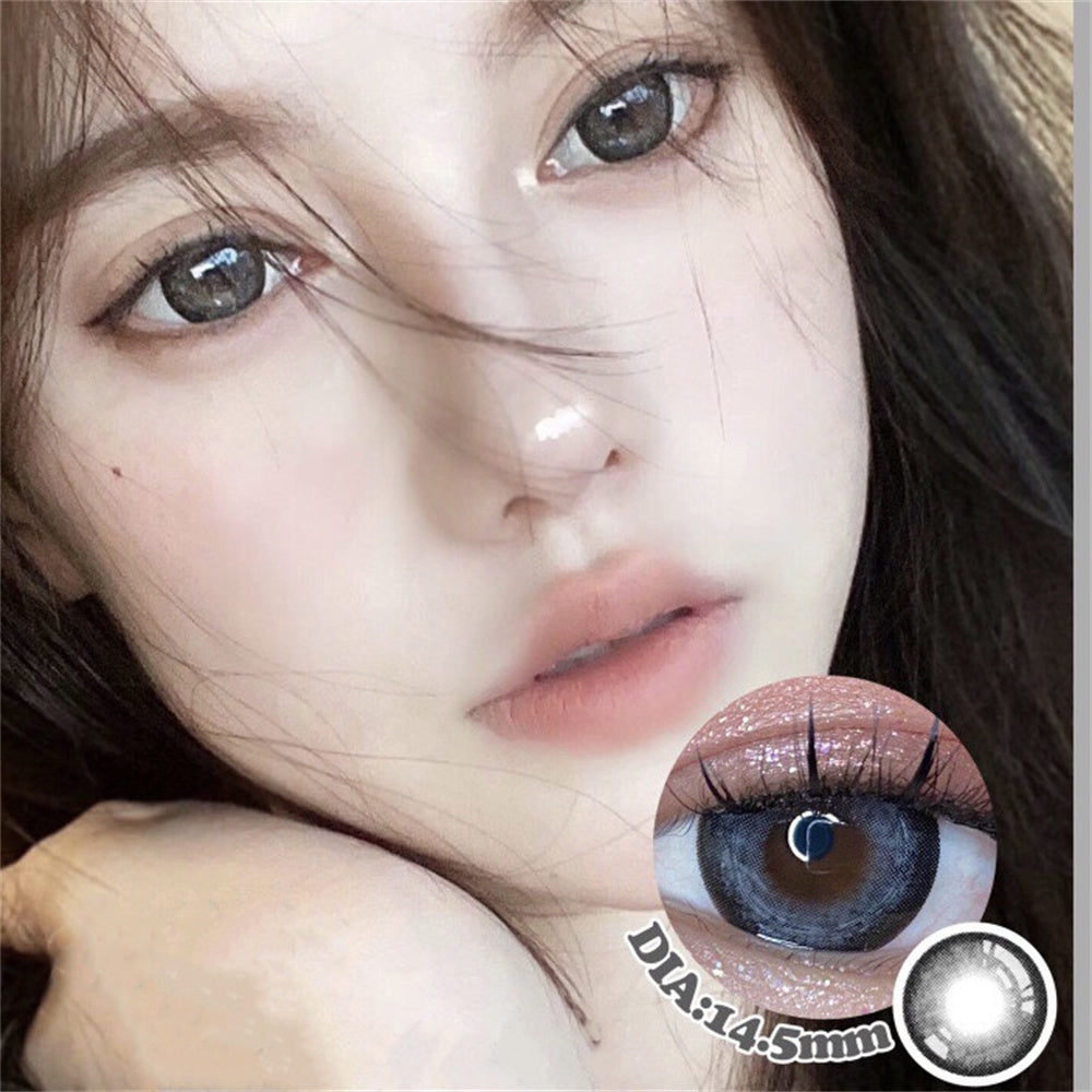 Morningcon Mashed potato ash Colored Contact Lenses For Eyes Half Yearly 2pcs