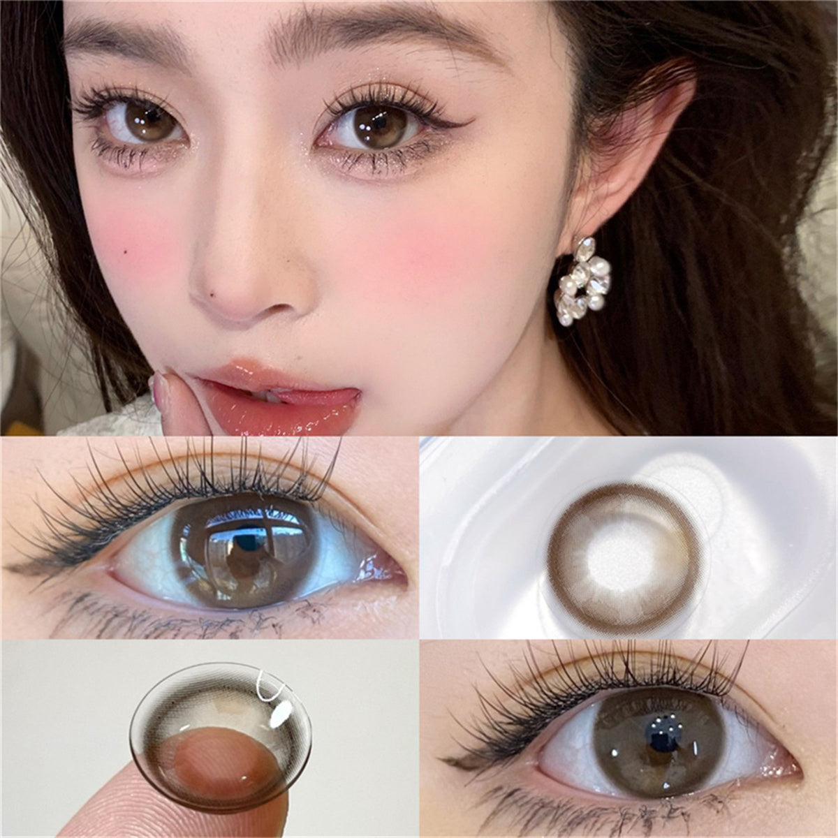 Morningcon Little Blush Colored Contact Lenses For Eyes Half Yearly 2pcs