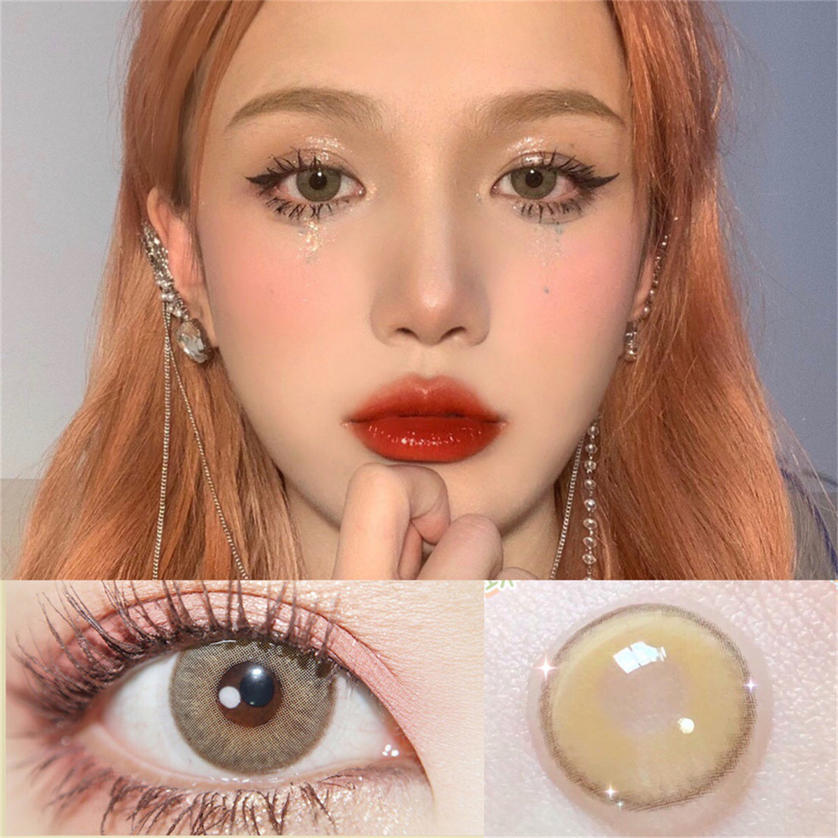 Morningcon Dubai Brown Colored Contact Lenses For Eyes Half Yearly 2pcs