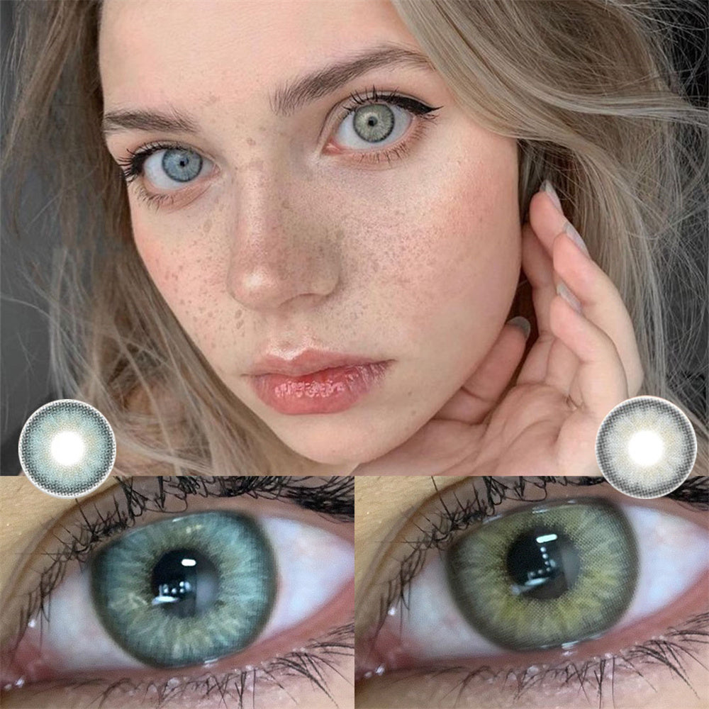Morningcon Gene Seed Green Colored Contact Lenses For Eyes Half Yearly 2pcs
