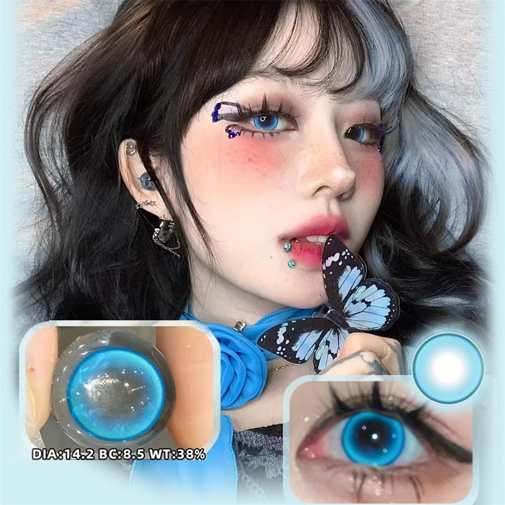 Morningcon Butterfly Colored Contact Lenses For Eyes Daily 2pcs