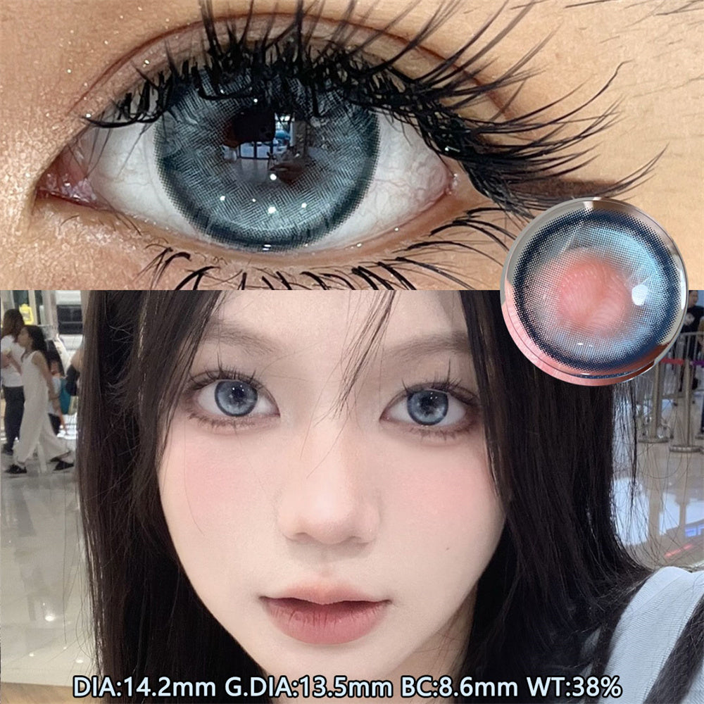 Morningcon Pie Colored Contact Lenses For Eyes Half Yearly 2pcs