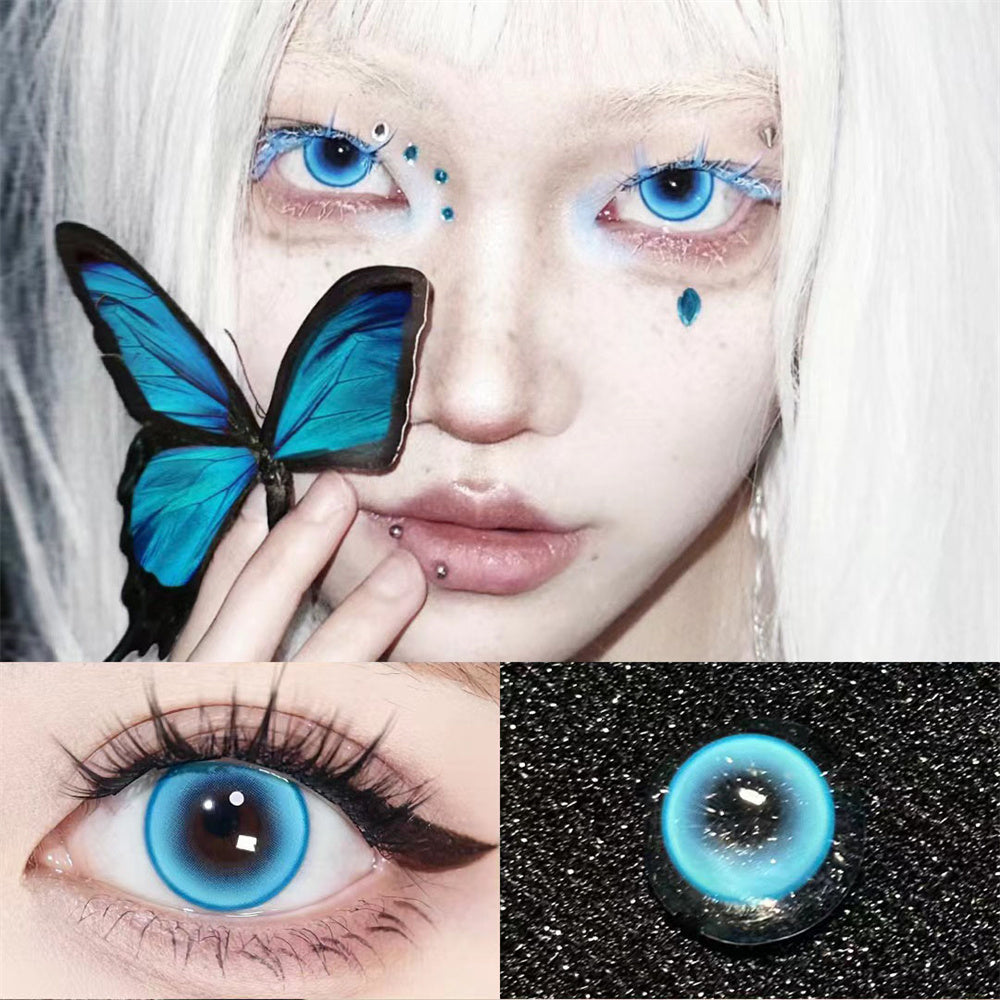 Morningcon Butterfly Colored Contact Lenses For Eyes Daily 2pcs
