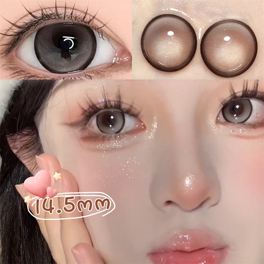 Morningcon Condensed Milk Coffee Colored Contact Lenses For Eyes Half Yearly 2pcs