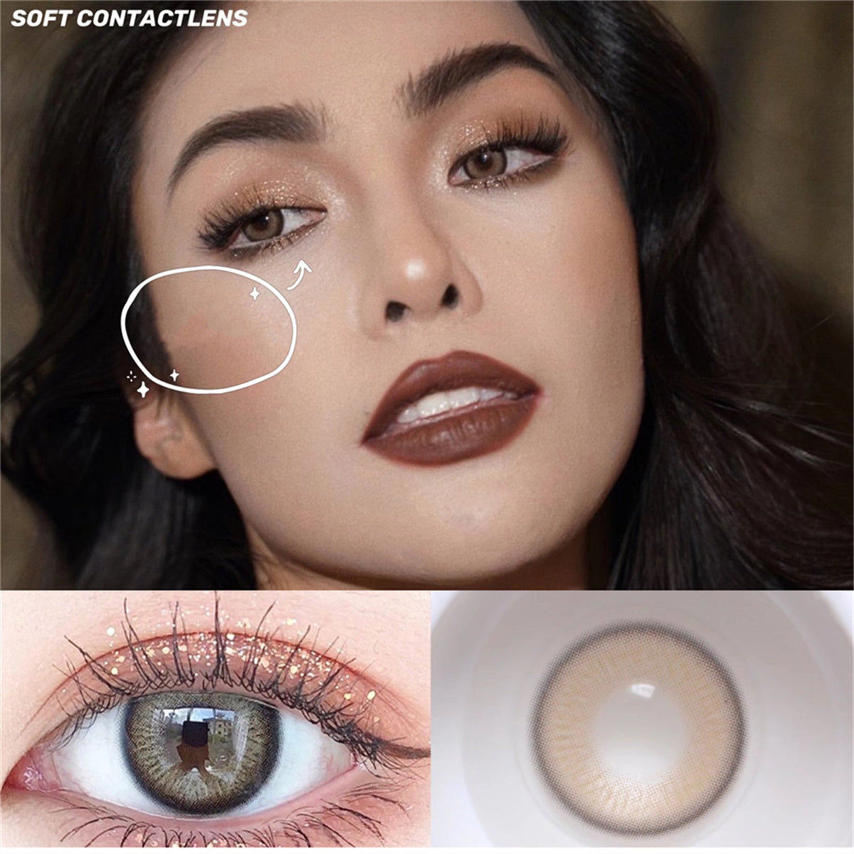 Morningcon Ancient Egyptian Colored Contact Lenses For Eyes Half Yearly 2pcs
