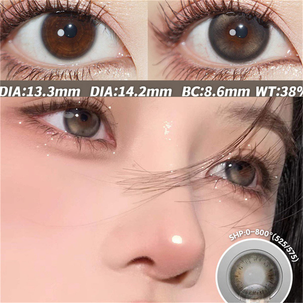 Morningcon Sweet Potato Jelly Colored Contact Lenses For Eyes Half Yearly 2pcs