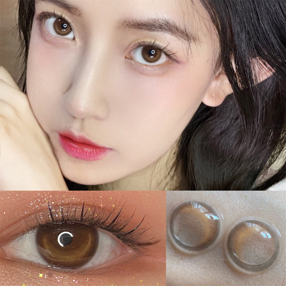 Morningcon Half-moon Colored Contact Lenses For Eyes Half Yearly 2pcs