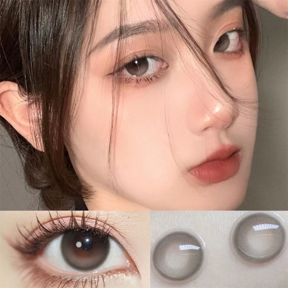 Morningcon Manchu saffron Colored Contact Lenses For Eyes Half Yearly 2pcs