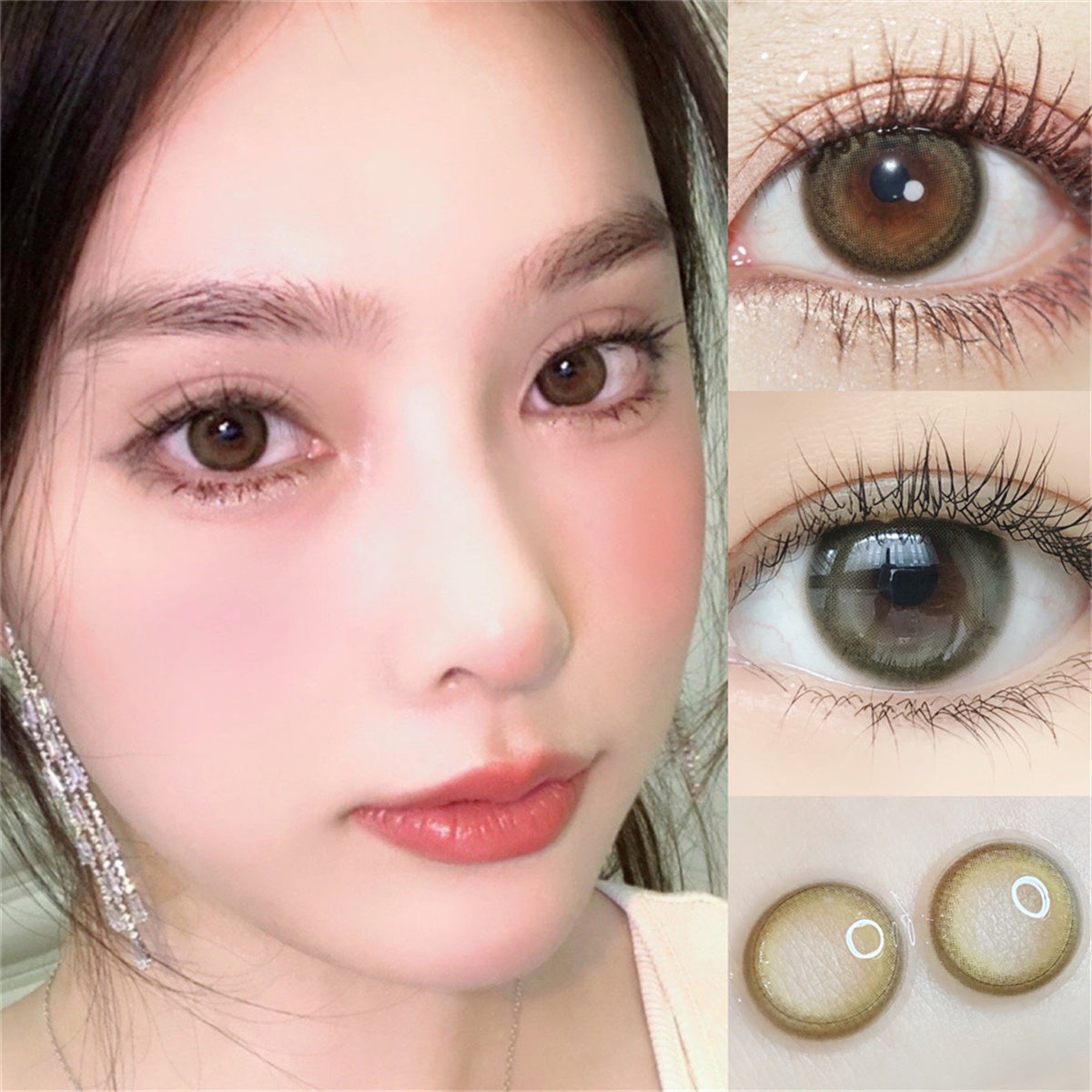 Morningcon Honeydew melon jelly Colored Contact Lenses For Eyes Half Yearly 2pcs