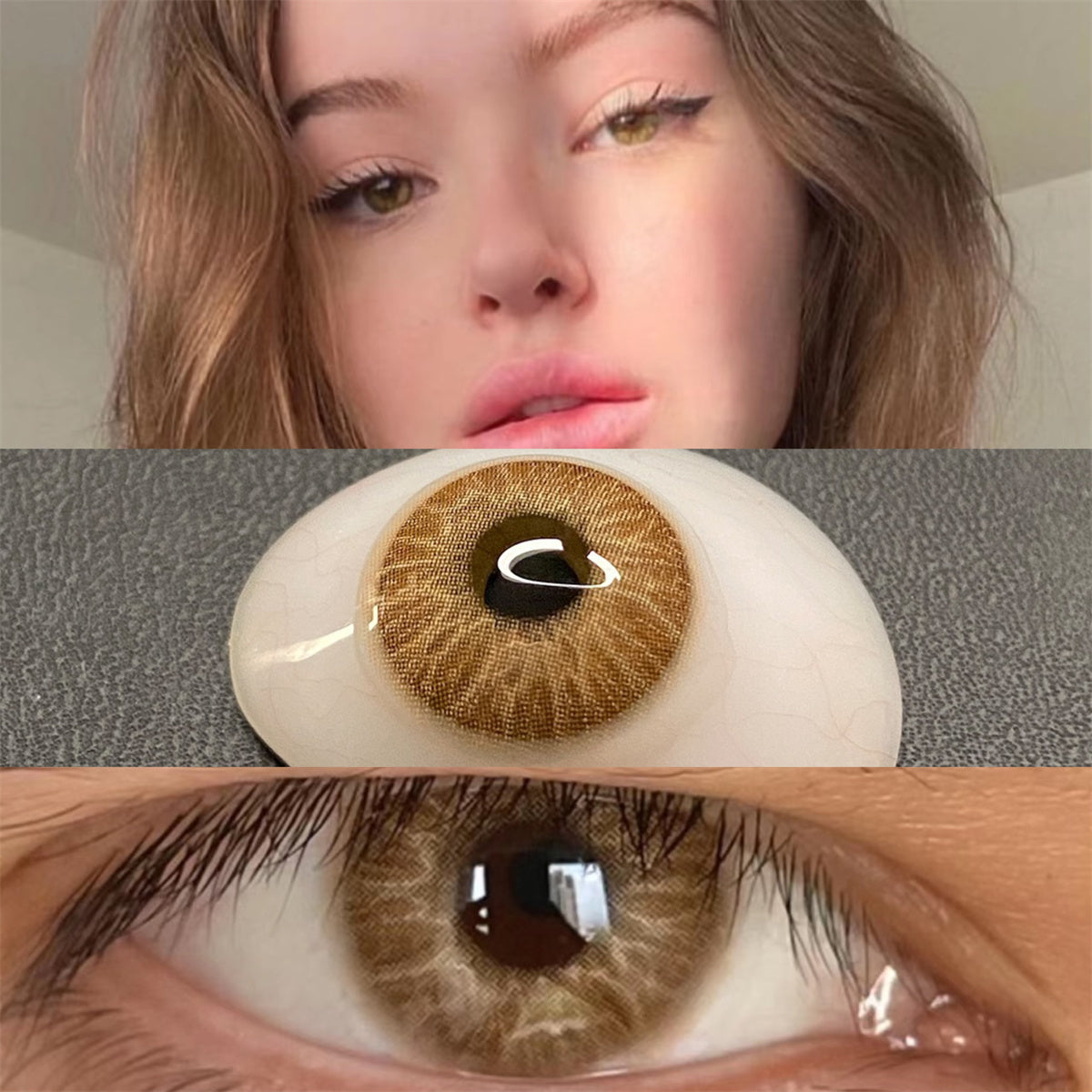 Morningcon Medusa Ash Colored Contact Lenses For Eyes Half Yearly 2pcs