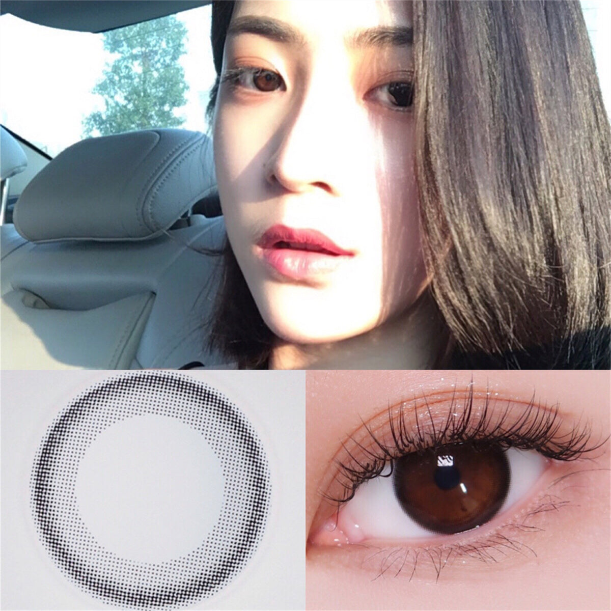 Morningcon Little Black Rings Colored Contact Lenses For Eyes Half Yearly 2pcs