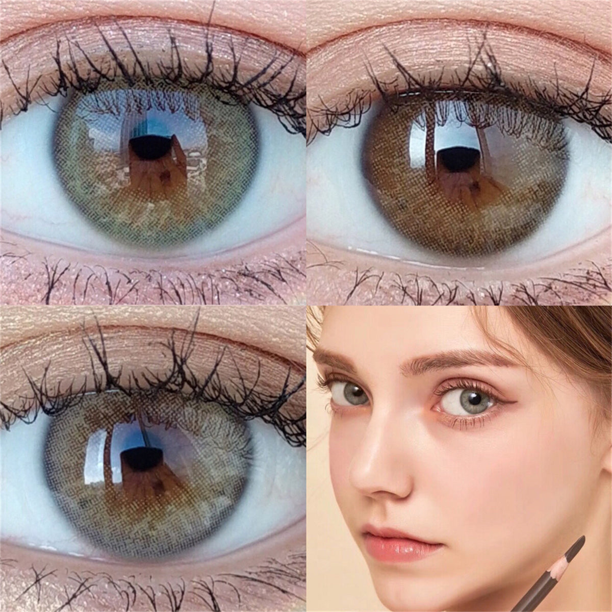 Morningcon Iris Colored Contact Lenses For Eyes Half Yearly 2pcs