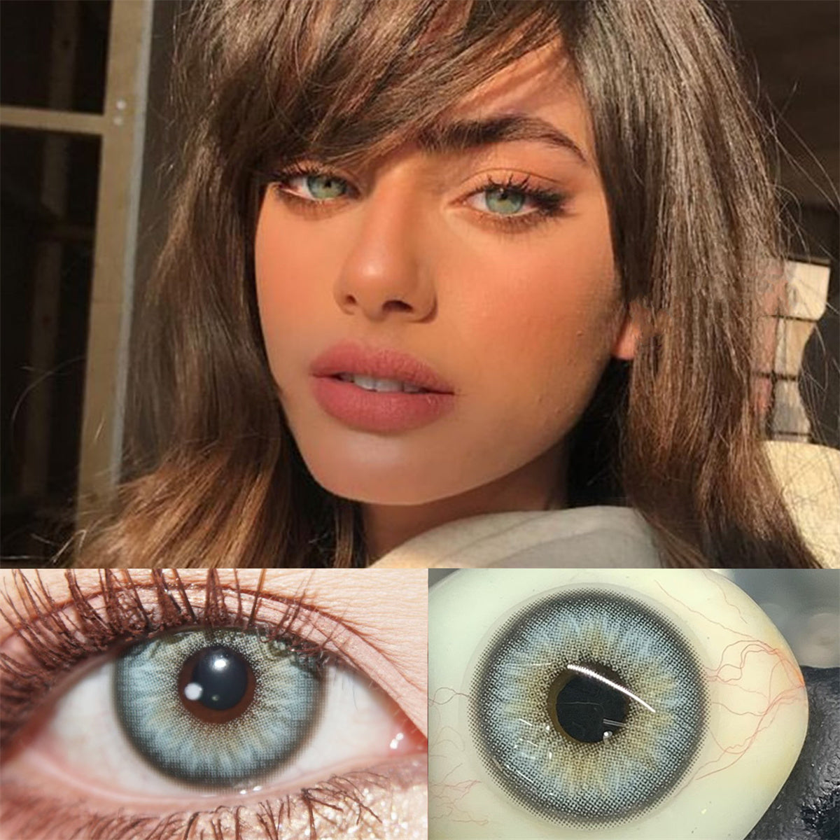 Morningcon Gene Seed Green Colored Contact Lenses For Eyes Half Yearly 2pcs