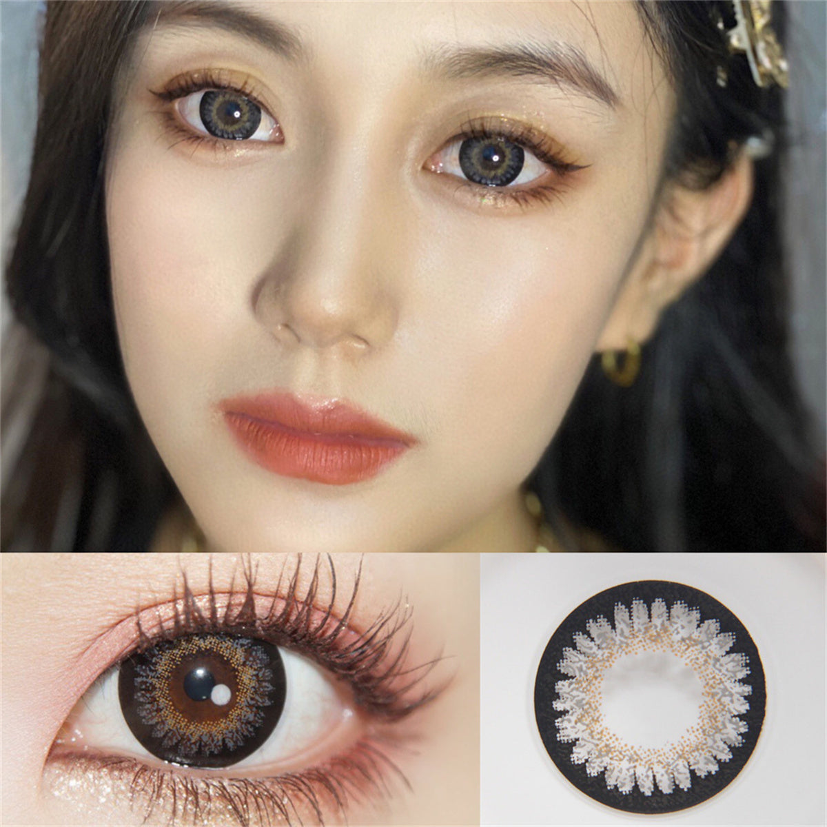 Morningcon Cherries Colored Contact Lenses For Eyes Half Yearly 2pcs