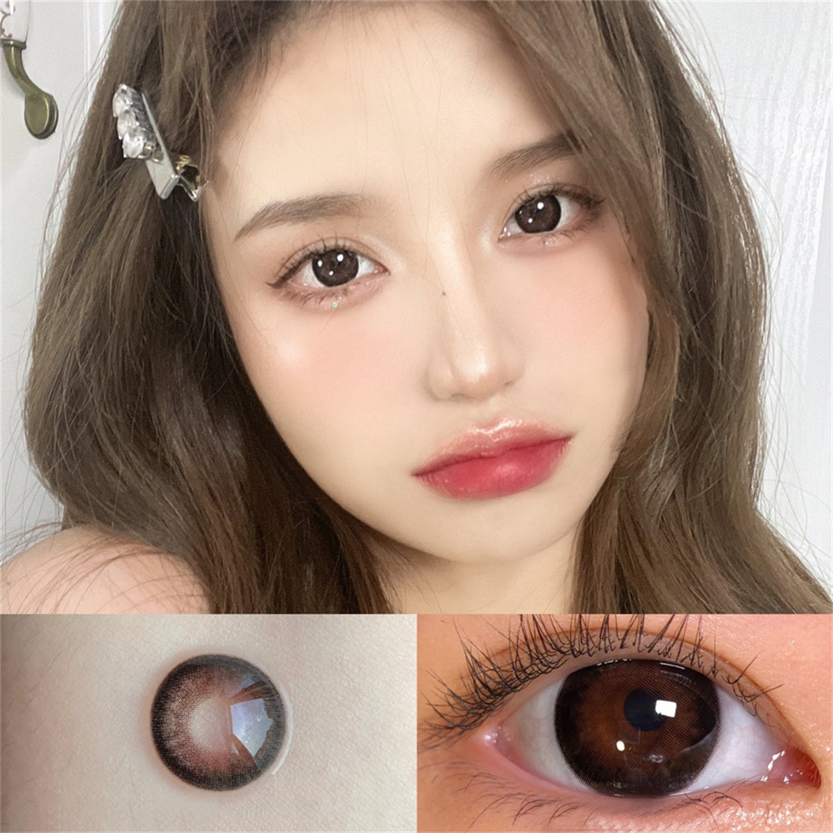 Morningcon Tropical raspberries Colored Contact Lenses For Eyes Half Yearly 2pcs