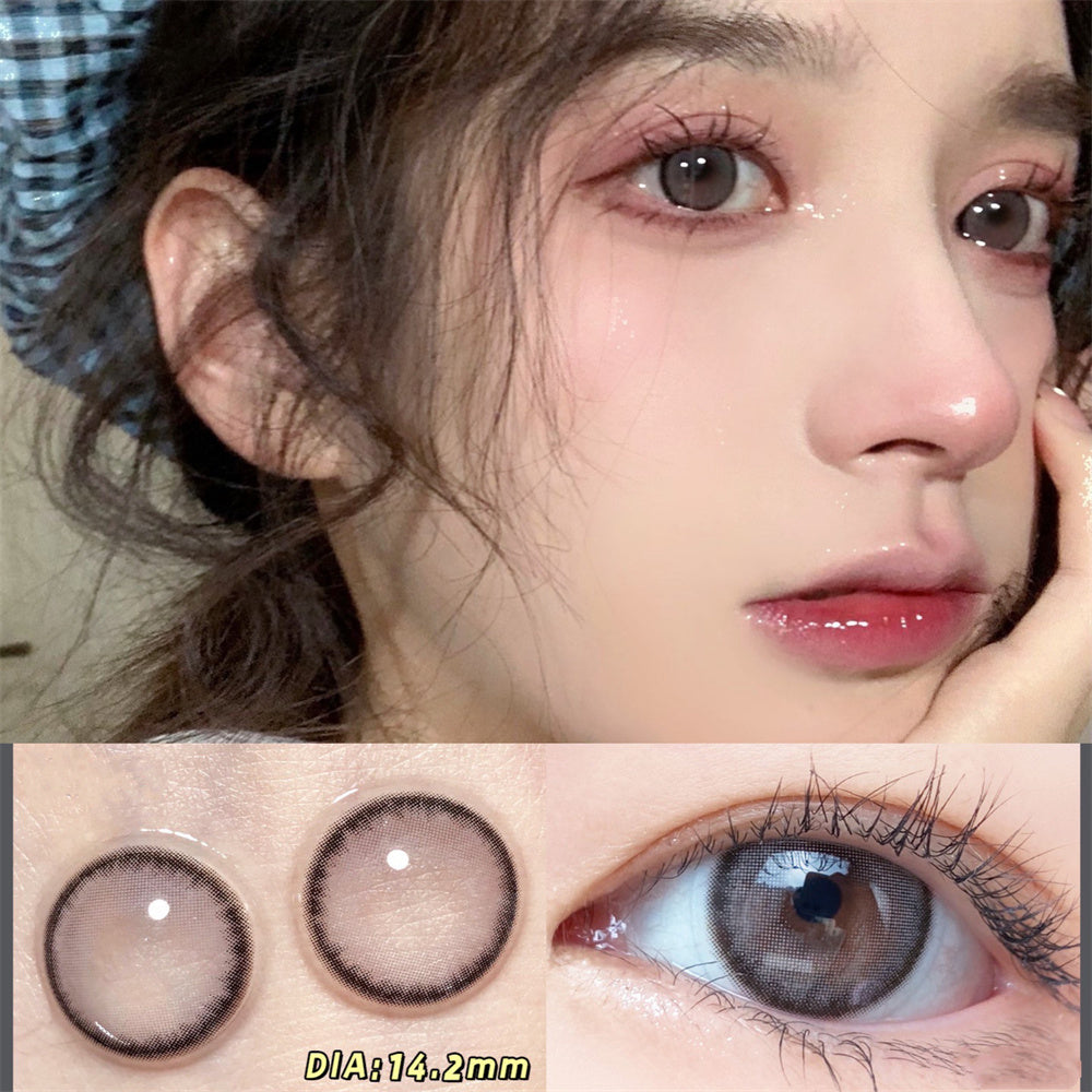 Morningcon lce beads of fog Colored Contact Lenses For Eyes Half Yearly 2pcs