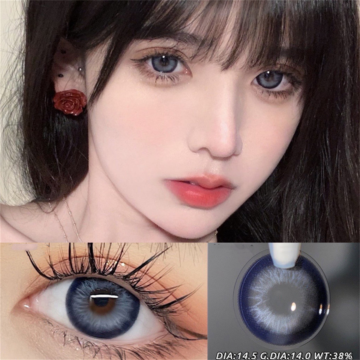 Morningcon Zurich Green Colored Contact Lenses For Eyes Half Yearly 2pcs