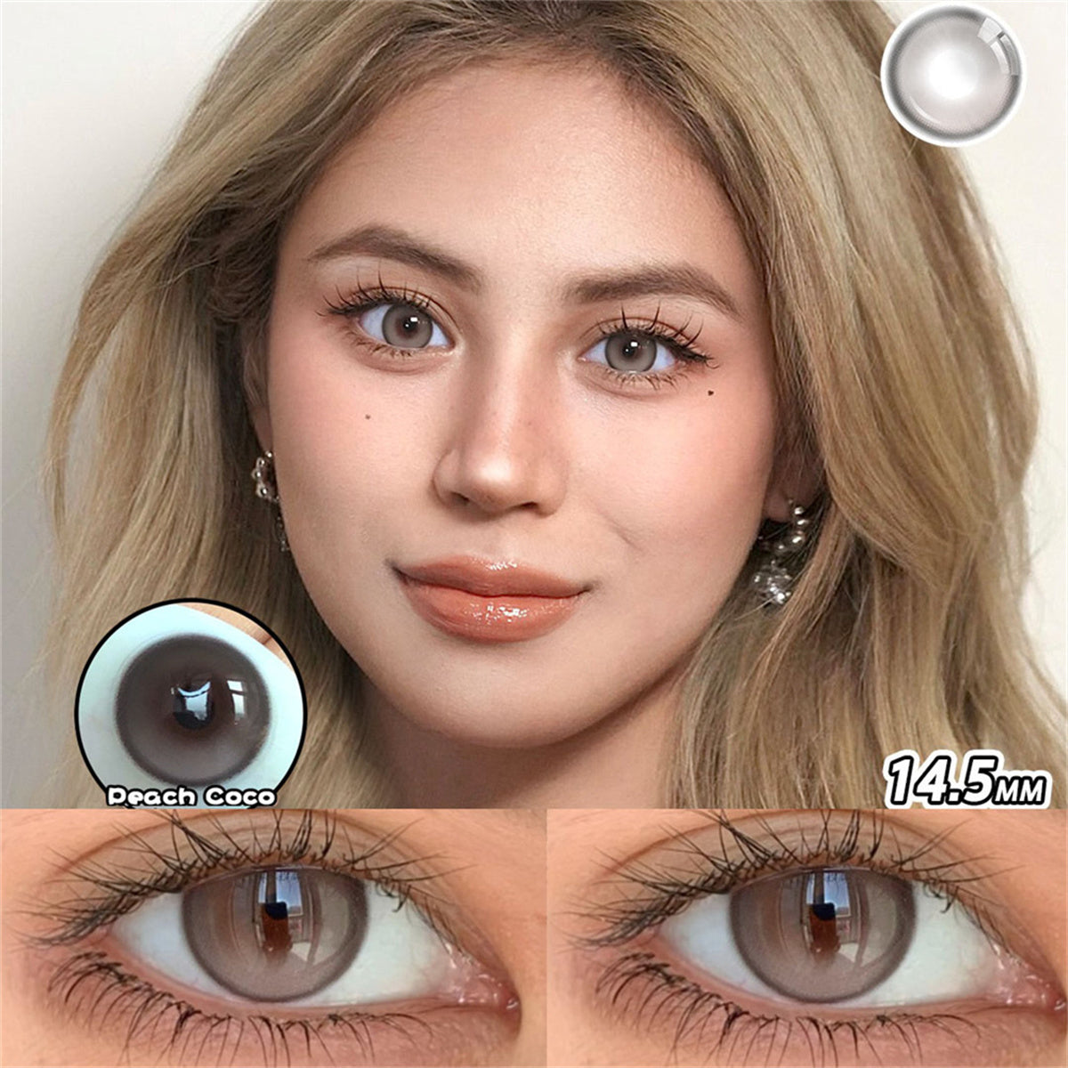 Morningcon Hand-beating lemon tea Colored Contact Lenses For Eyes Half Yearly 2pcs