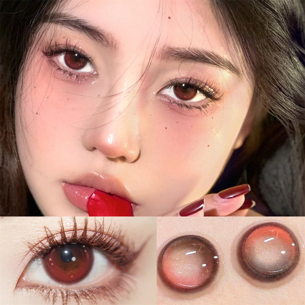 Morningcon Cranky tomatoes Colored Contact Lenses For Eyes Half Yearly 2pcs