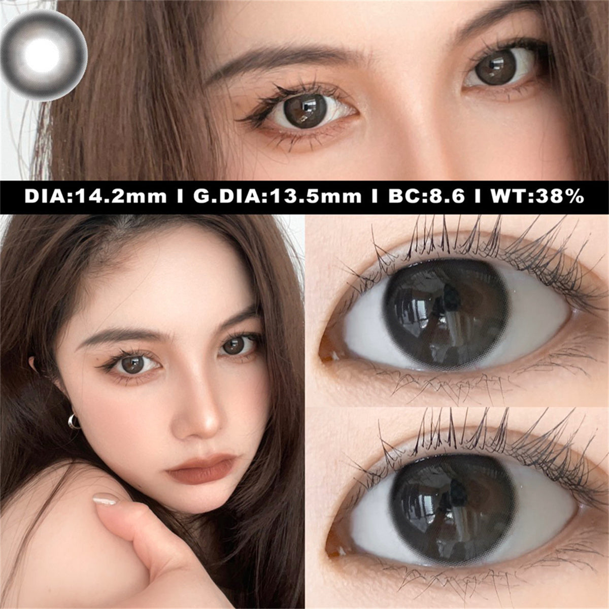 Morningcon Creamy Oreos Colored Contact Lenses For Eyes Half Yearly 2pcs