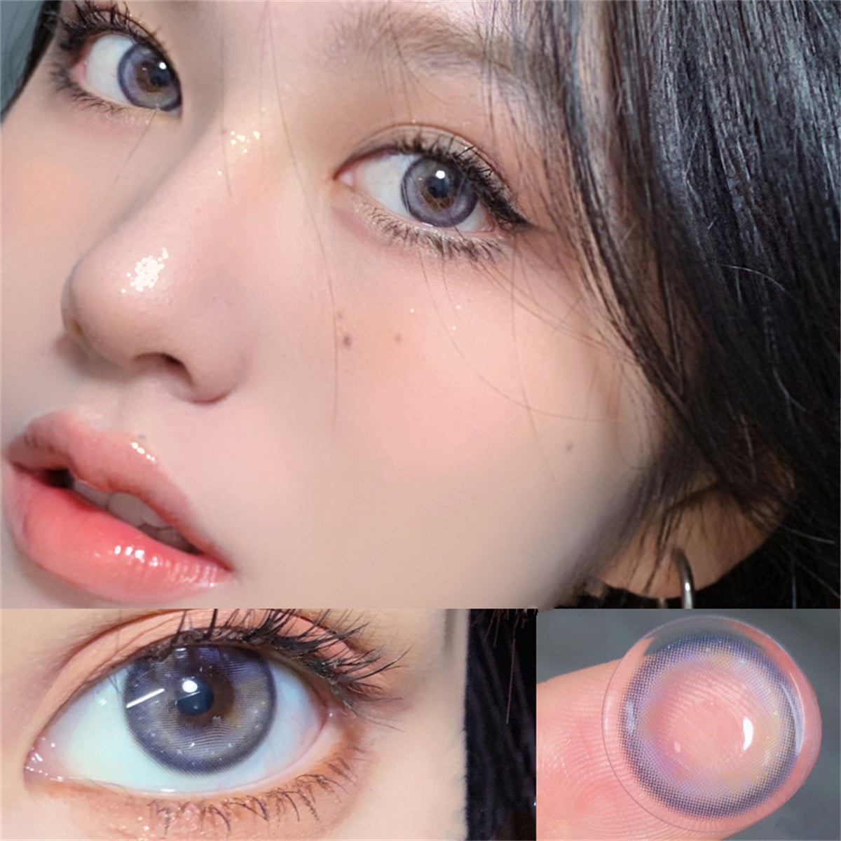 Morningcon Blue Tears Colored Contact Lenses For Eyes Half Yearly 2pcs