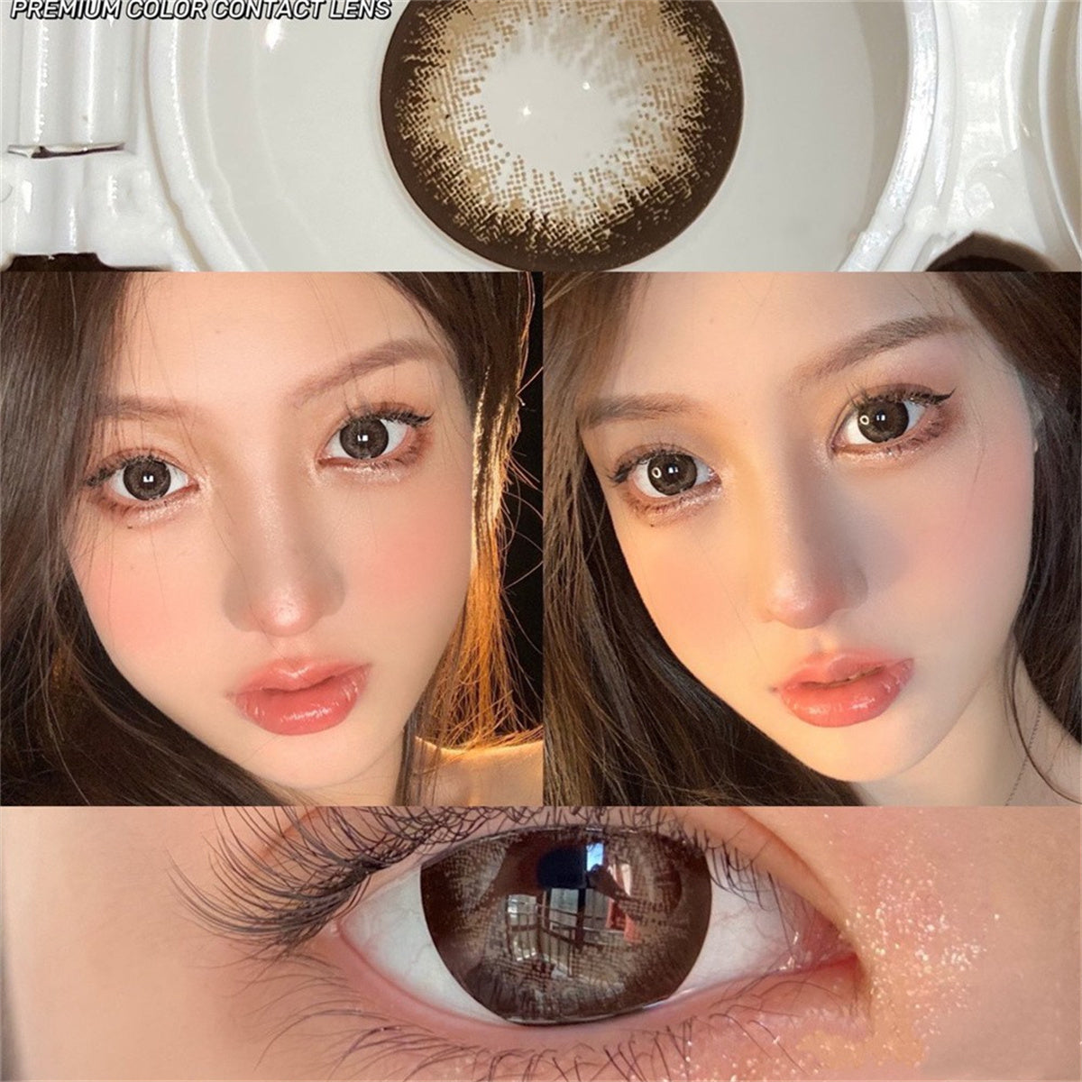 Morningcon Cocoa Creamer Colored Contact Lenses For Eyes Half Yearly 2pcs