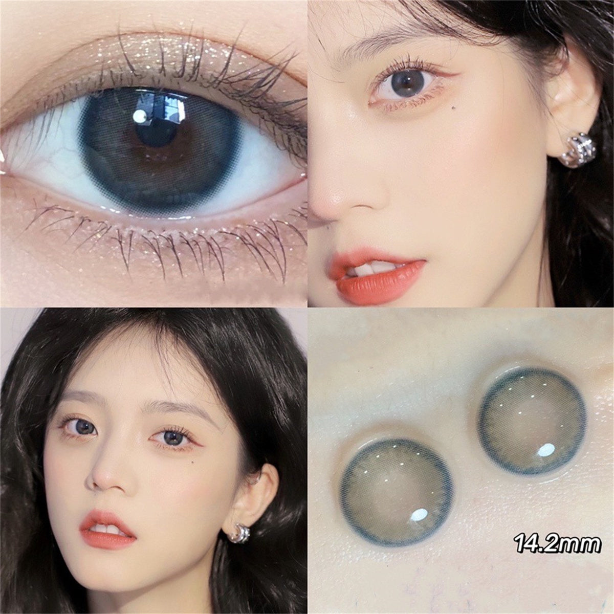 Morningcon Jade Blue shine Colored Contact Lenses For Eyes Half Yearly 2pcs