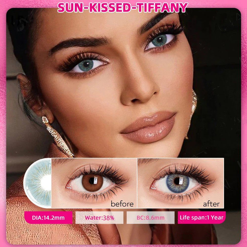 Morningcon sunkiss Colored Contact Lenses For Eyes Half Yearly 2pcs