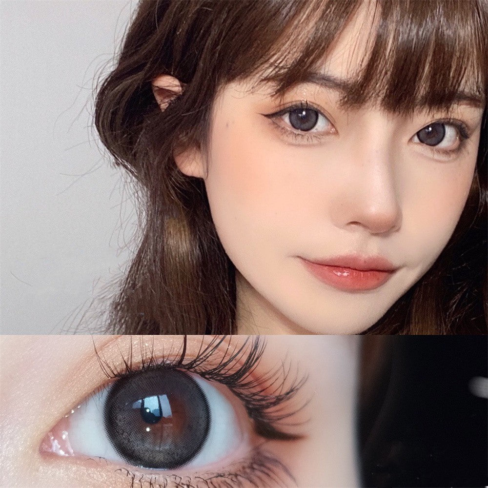 Morningcon Little Black Wood Colored Contact Lenses For Eyes Half Yearly 2pcs
