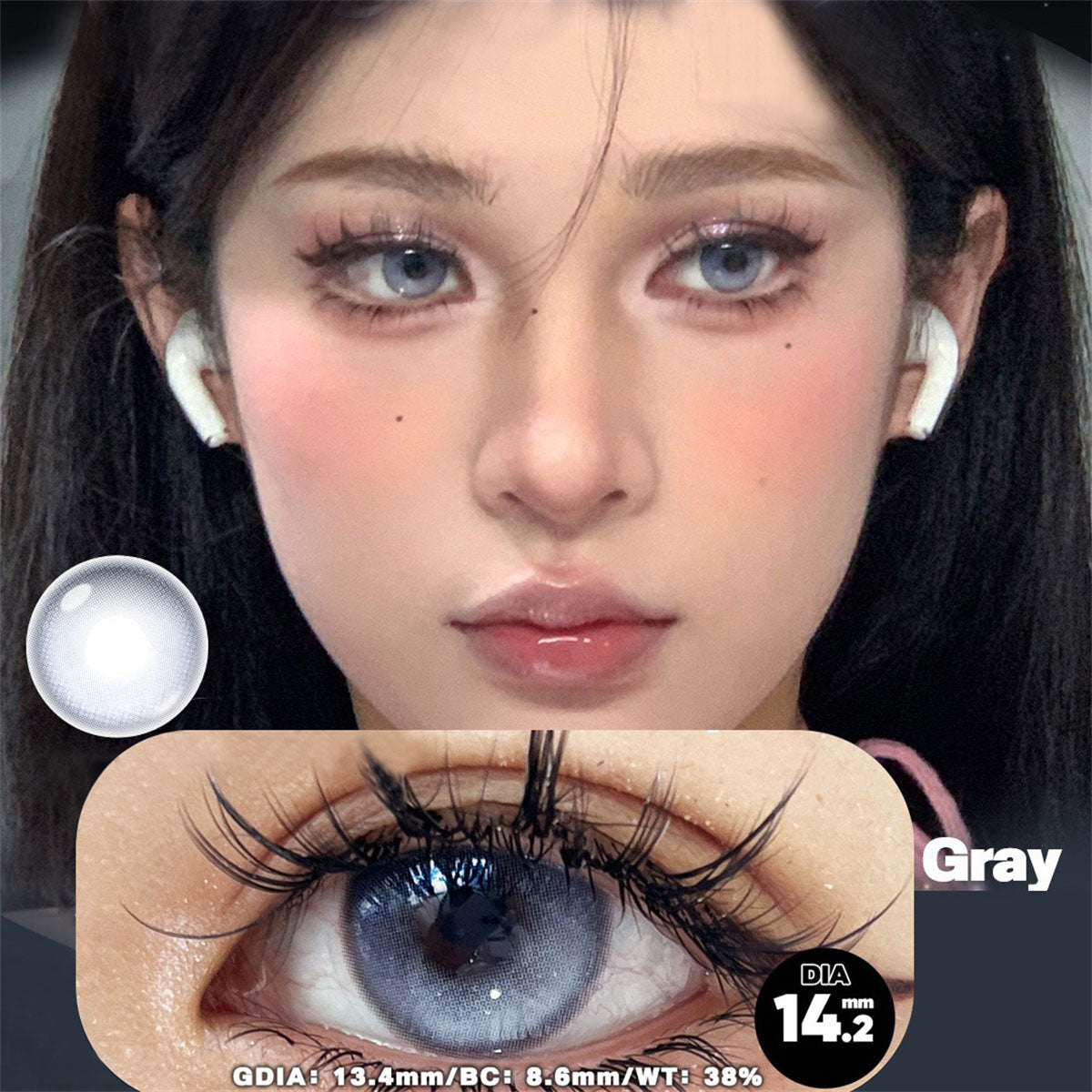 Morningcon Fog reflects light Colored Contact Lenses For Eyes Half Yearly 2pcs