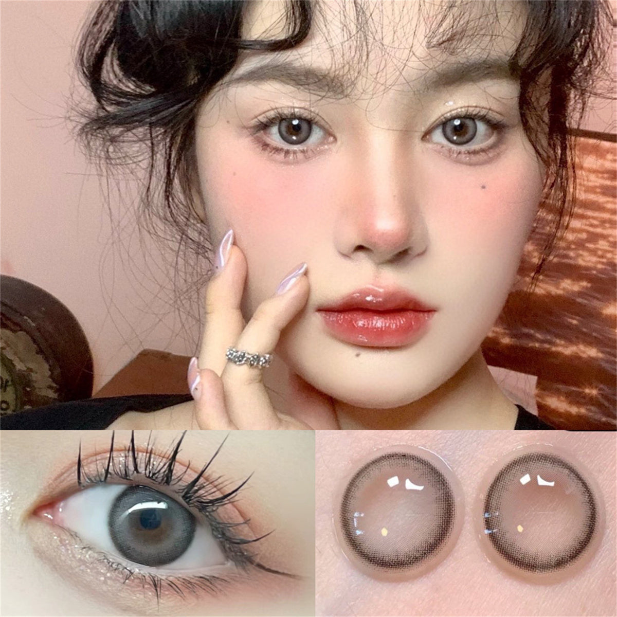 Morningcon Yogurt Putty Colored Contact Lenses For Eyes Half Yearly 2pcs