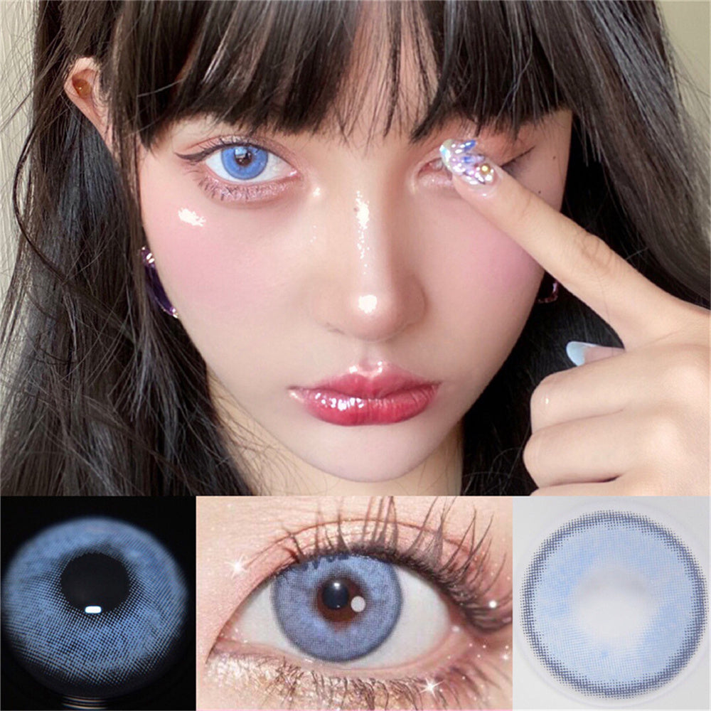 Morningcon Empty Mountain base Colored Contact Lenses For Eyes Half Yearly 2pcs
