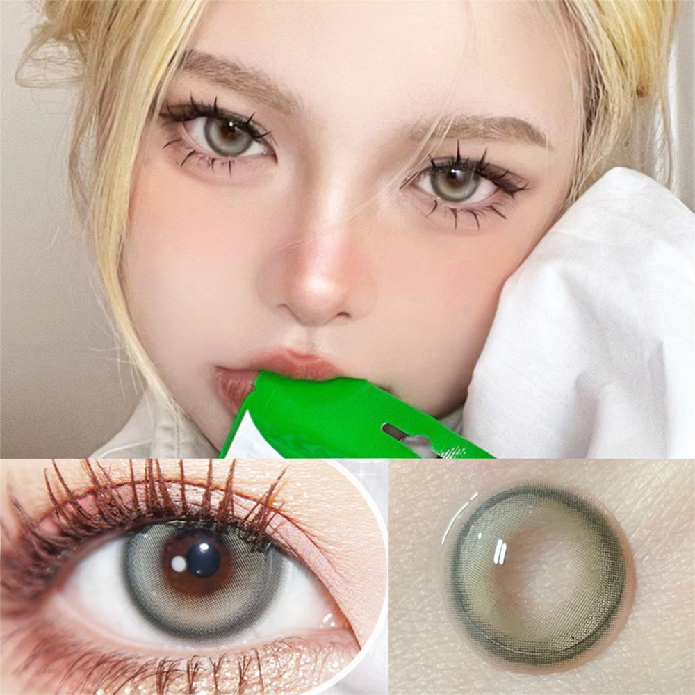 Morningcon Fiji Glacier Colored Contact Lenses For Eyes Half Yearly 2pcs