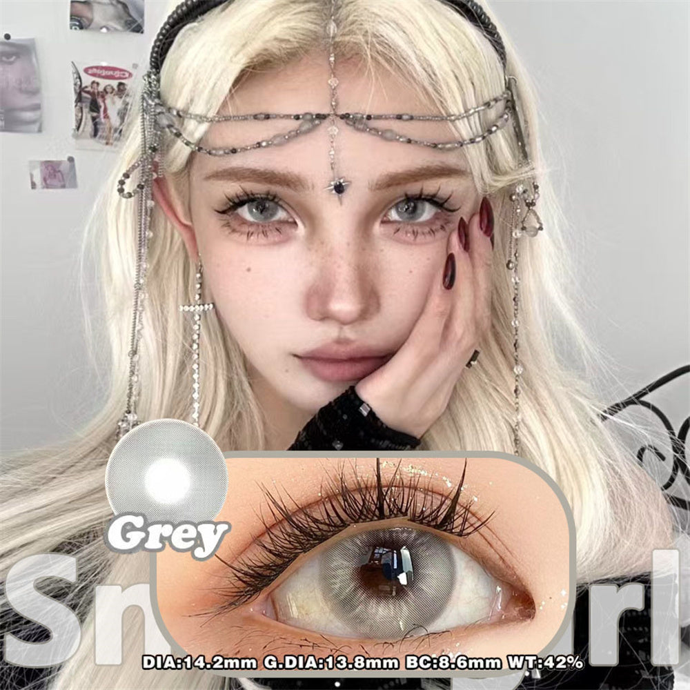 Morningcon Snow Grils Colored Contact Lenses For Eyes Half Yearly 2Pcs