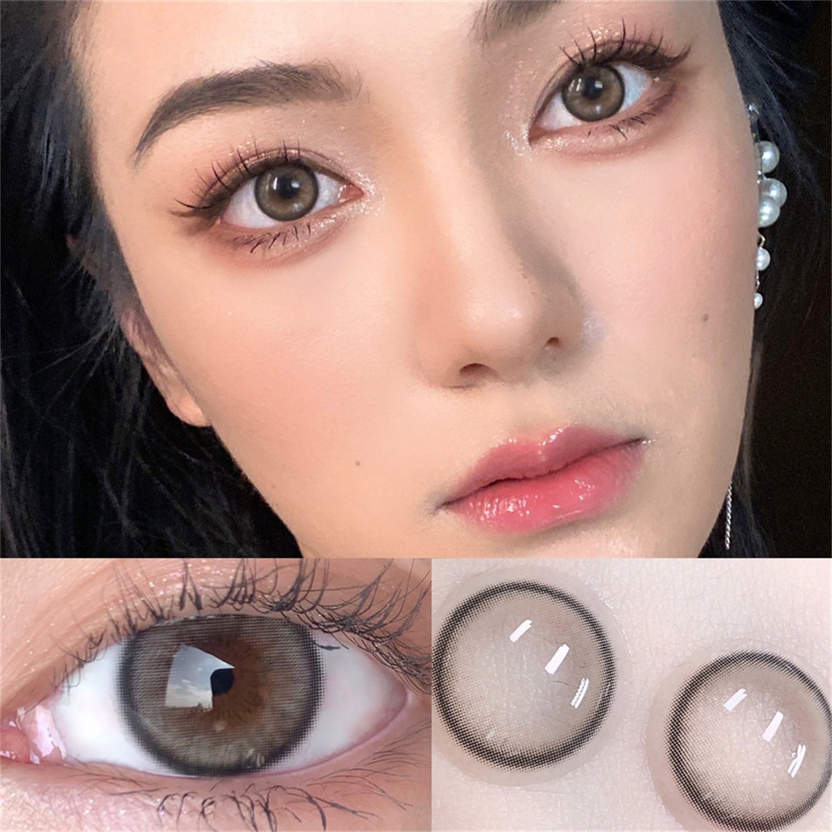 Morningcon Fog Pearls Colored Contact Lenses For Eyes Half Yearly 2pcs