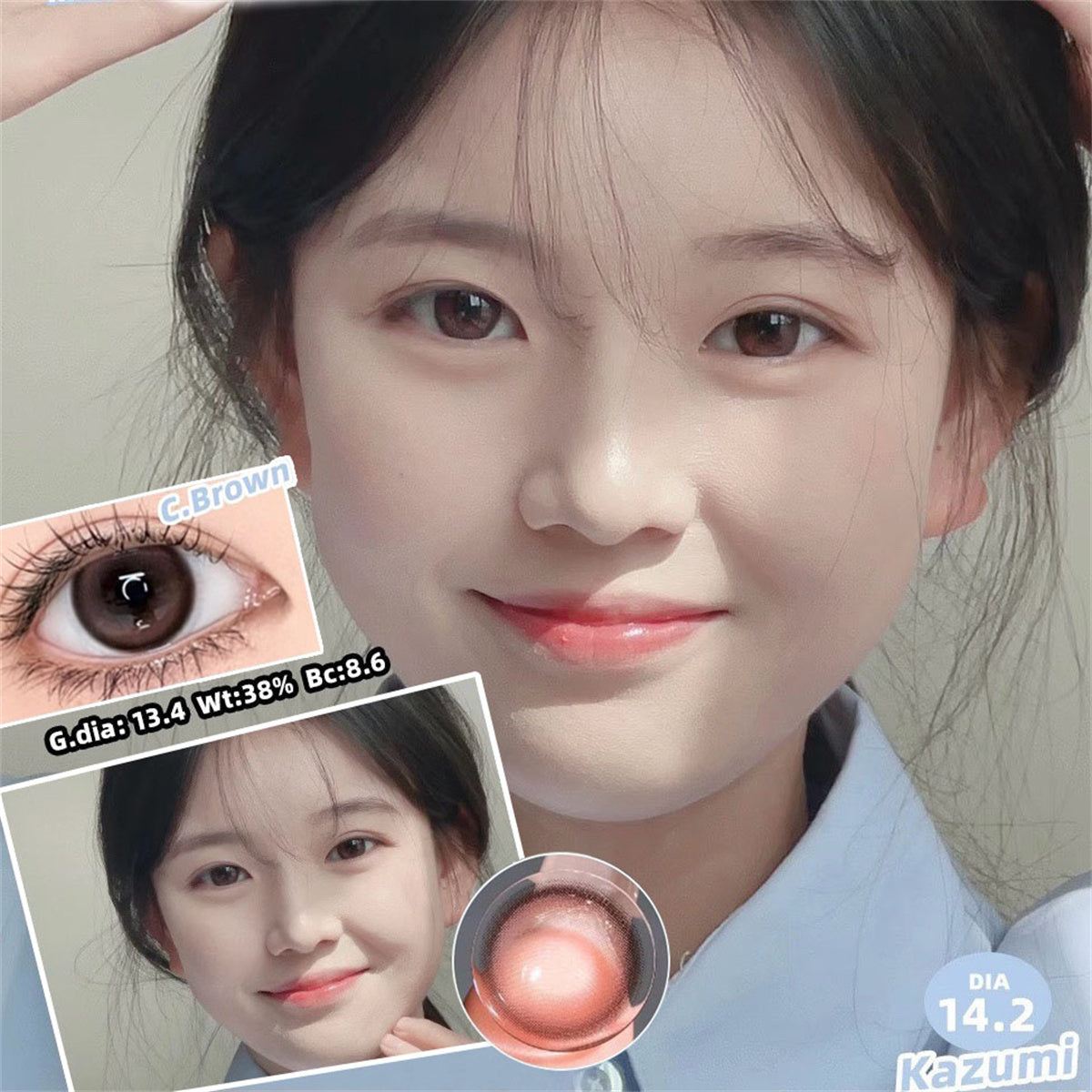 Morningcon Narimaru Colored Contact Lenses For Eyes Half Yearly 2pcs