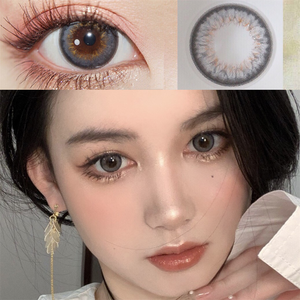 Morningcon Santo ash Colored Contact Lenses For Eyes Half Yearly 2pcs