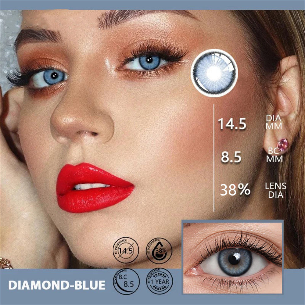 Morningcon Diamond-Fa Colored Contact Lenses For Eyes Half Yearly 2pcs