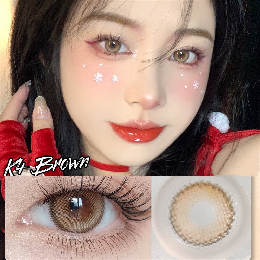 Morningcon Blue Coconut Custard Colored Contact Lenses For Eyes Half Yearly 2pcs