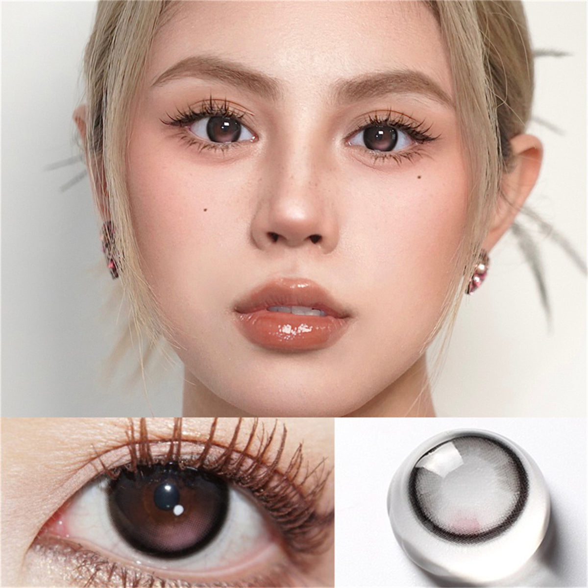 Morningcon Little Blush Colored Contact Lenses For Eyes Half Yearly 2pcs