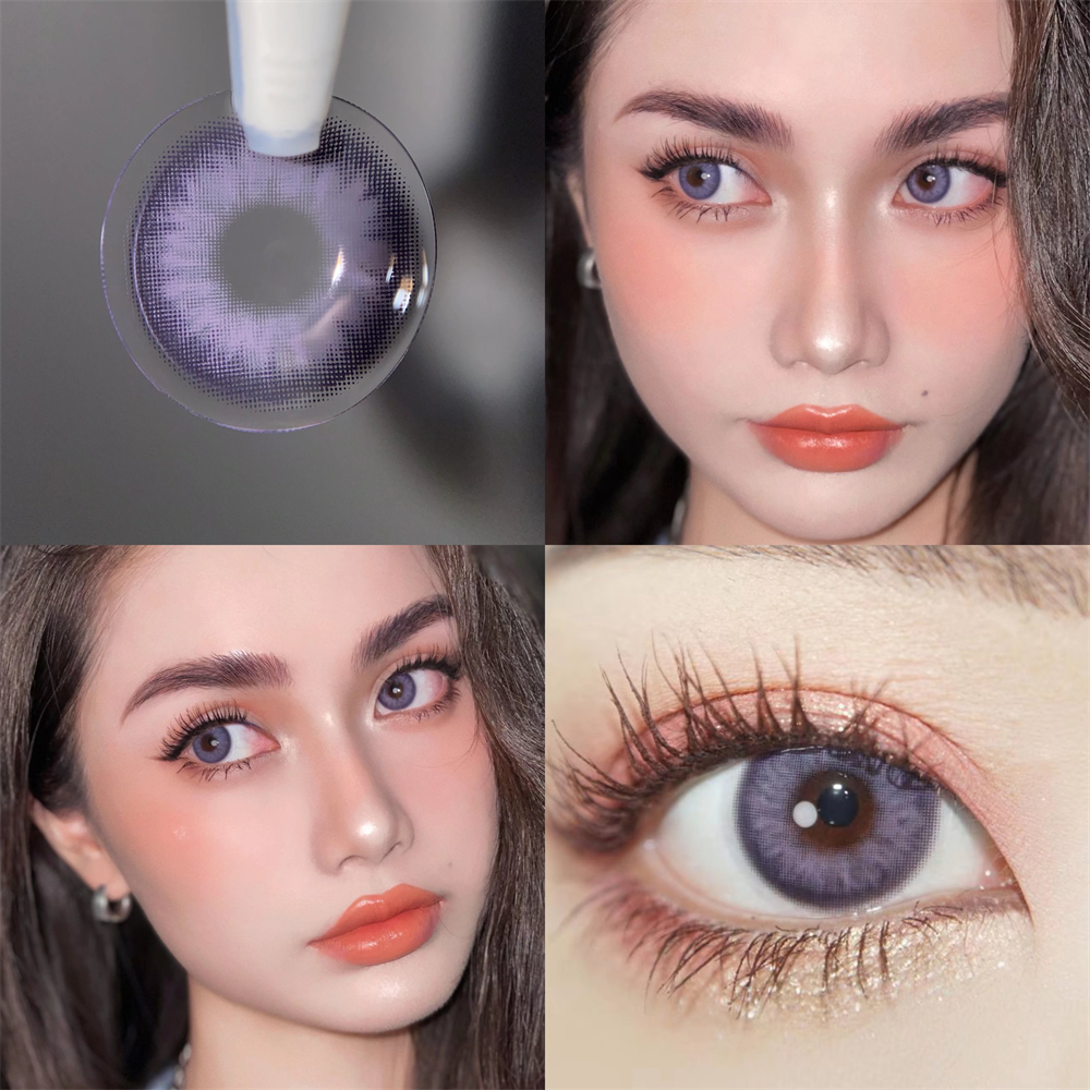 Morningcon Brick is blue and brown Colored Contact Lenses For Eyes Half Yearly