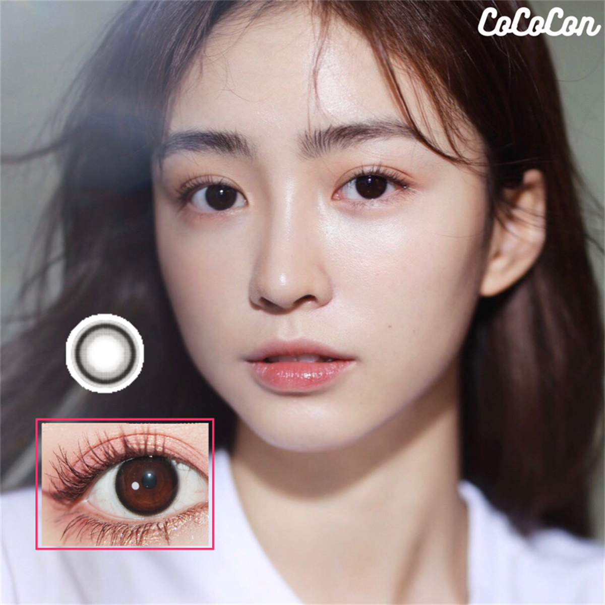 Morningcon Little Black Rings Colored Contact Lenses For Eyes Half Yearly 2pcs