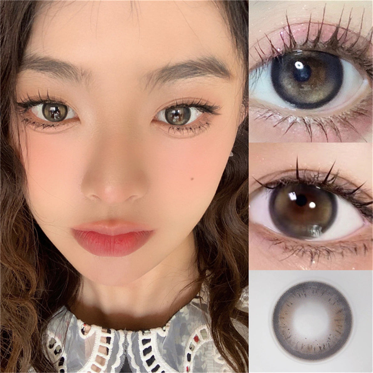 Morningcon Sweet Potato Jelly Colored Contact Lenses For Eyes Half Yearly 2pcs