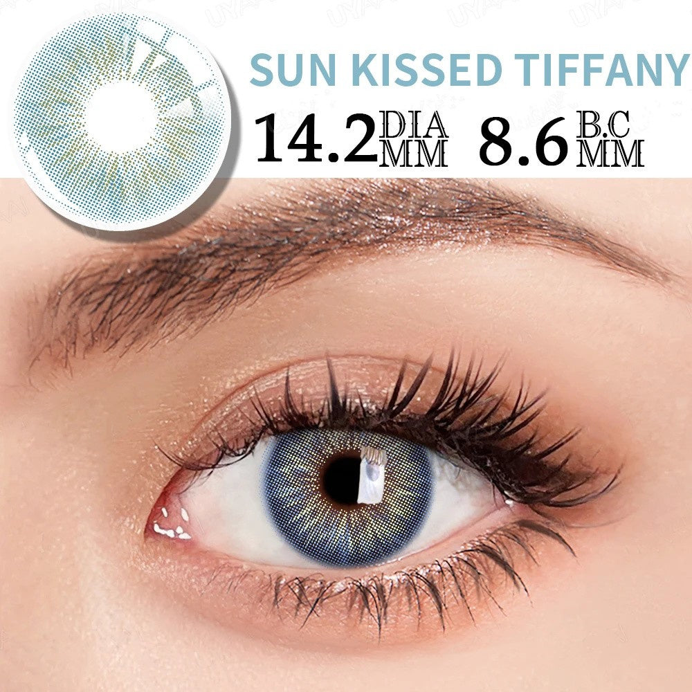 Morningcon sunkiss Colored Contact Lenses For Eyes Half Yearly 2pcs