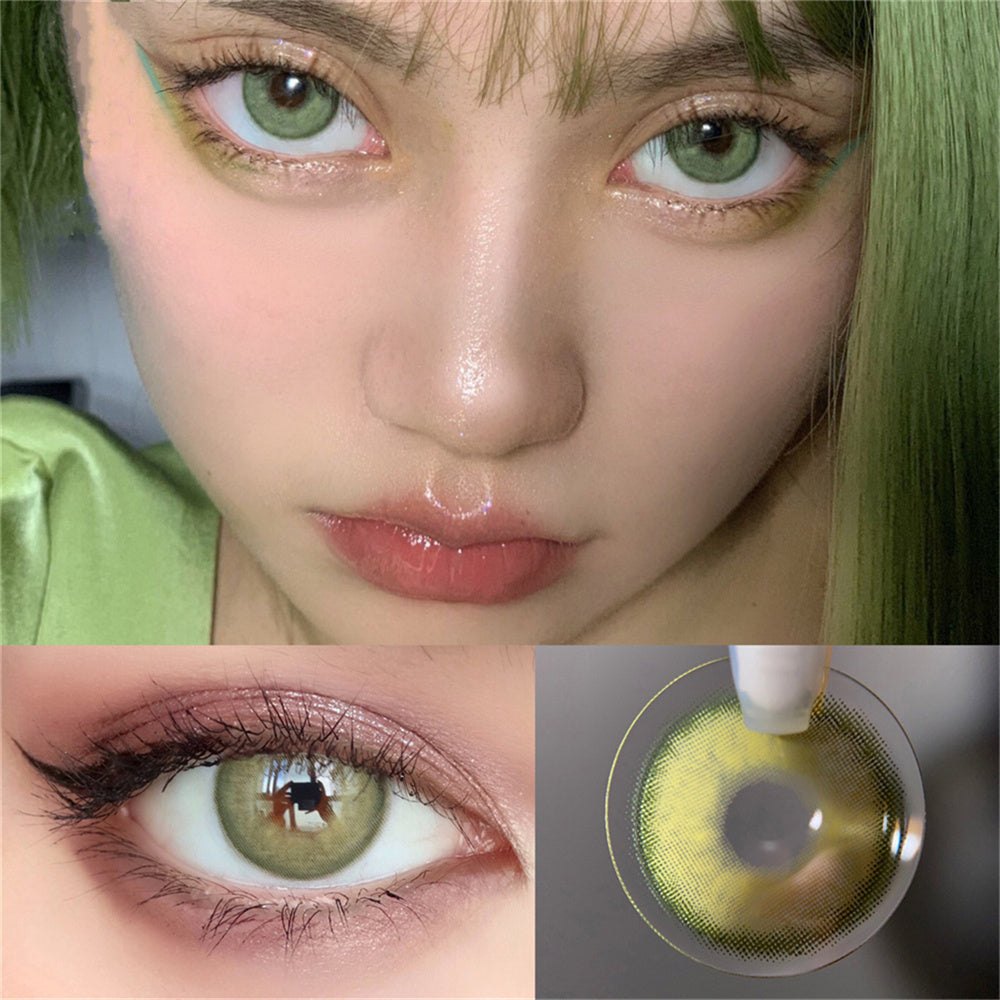 Morningcon Empty Mountain base Colored Contact Lenses For Eyes Half Yearly 2pcs