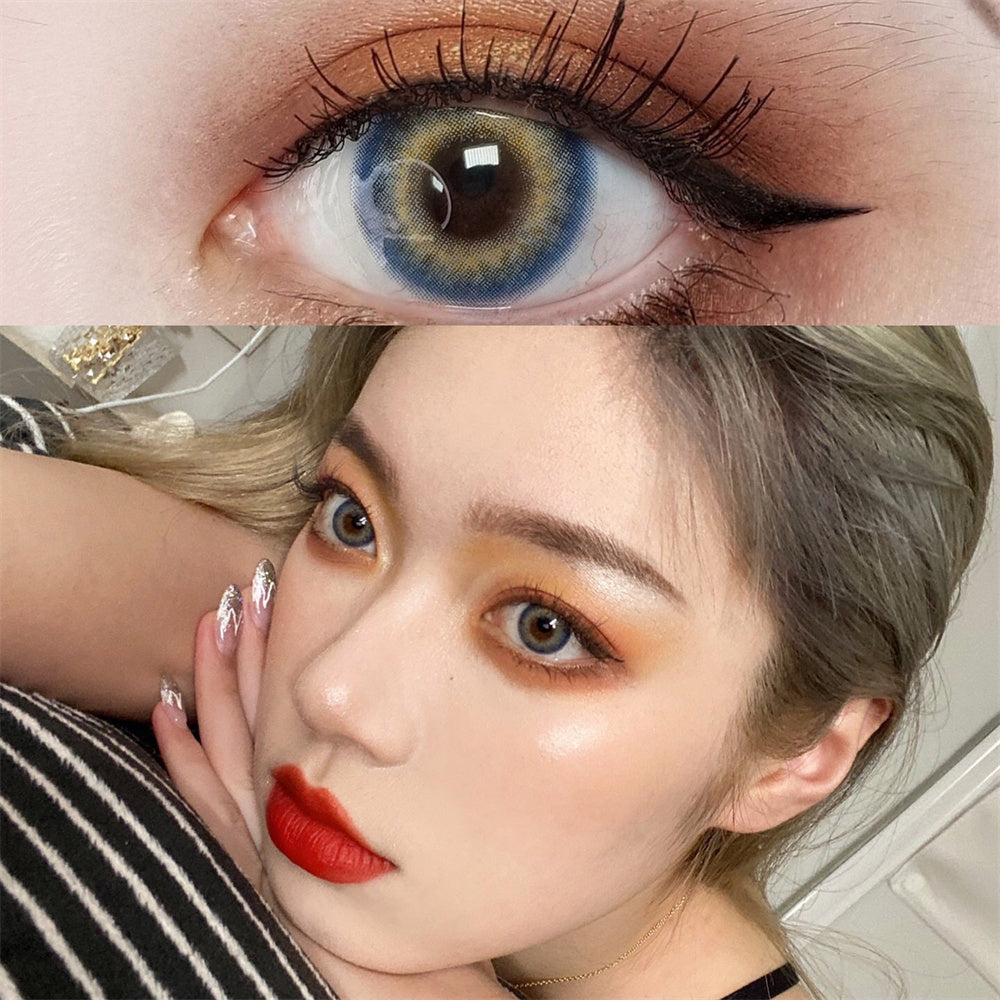 Morningcon Mermaid Tears Colored Contact Lenses For Eyes Half Yearly 2pcs