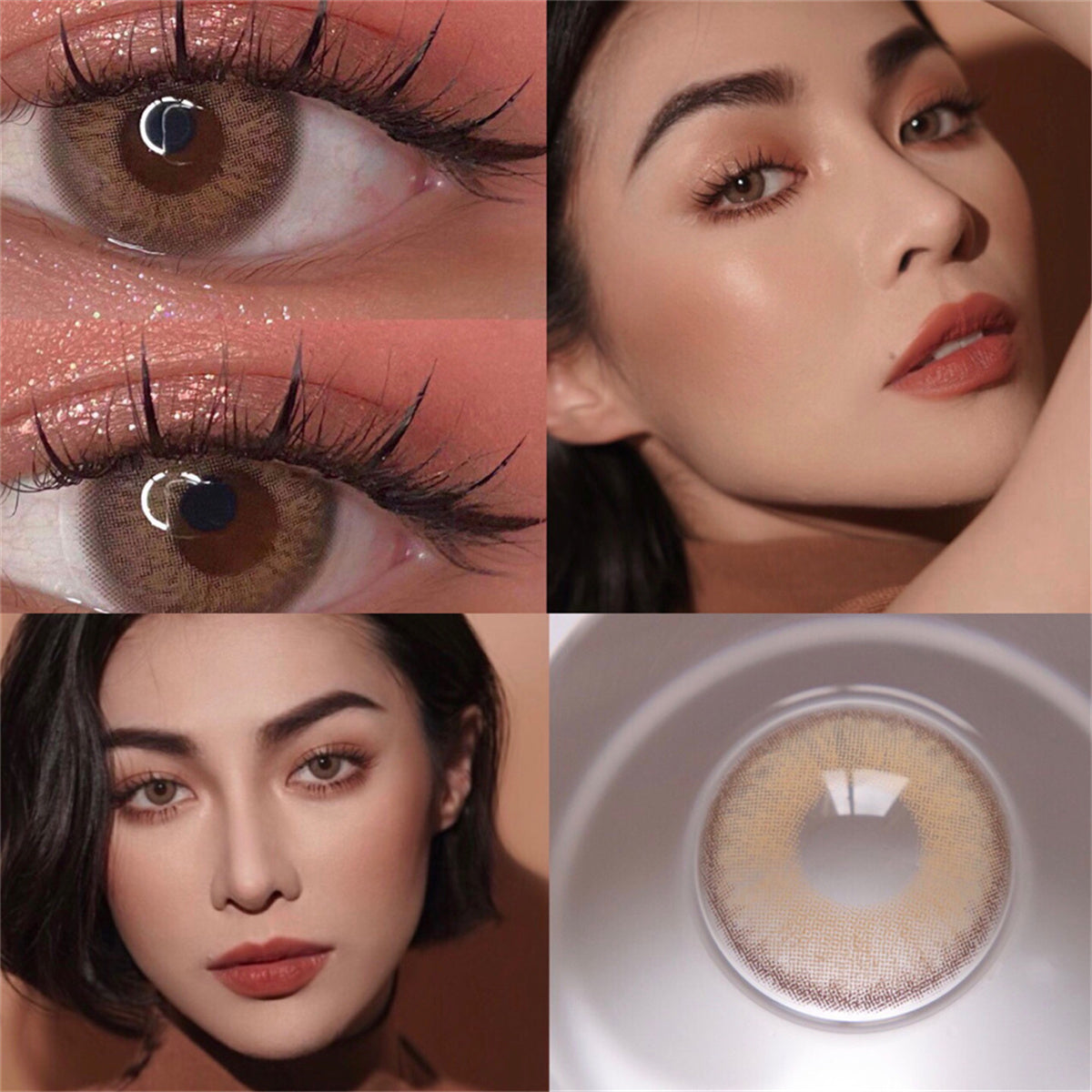 Morningcon Dubai Brown Colored Contact Lenses For Eyes Half Yearly 2pcs