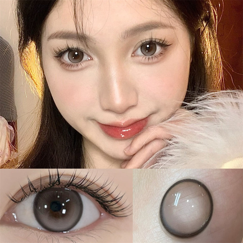 Morningcon Hand-beating lemon tea Colored Contact Lenses For Eyes Half Yearly 2pcs