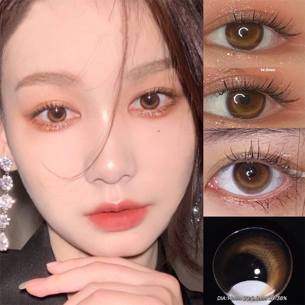 Morningcon Half-moon Colored Contact Lenses For Eyes Half Yearly 2pcs